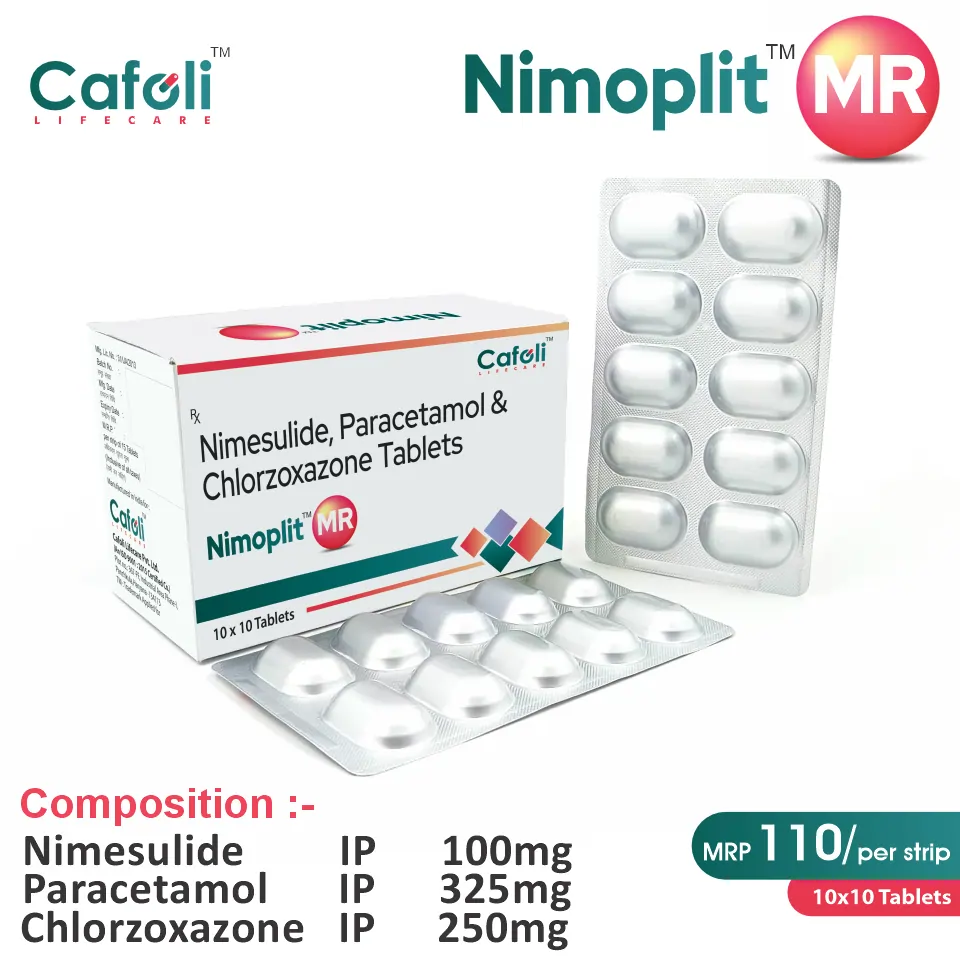 Nimesulide + PCM + Chlorzoxazone Tablet | Muscle Pain Relief | Best Price for PCD Pharma Franchise